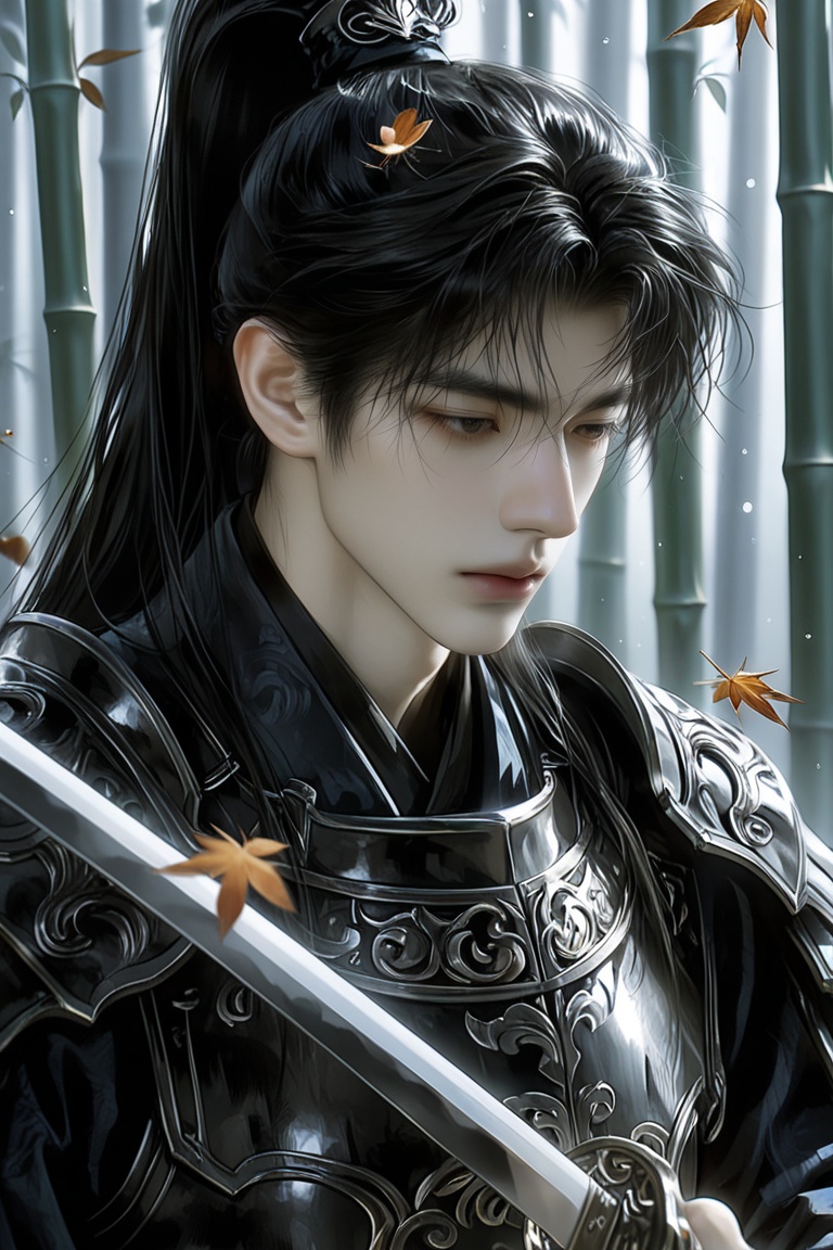 1male,  solo,  black hair by Aily on Tensor.Art