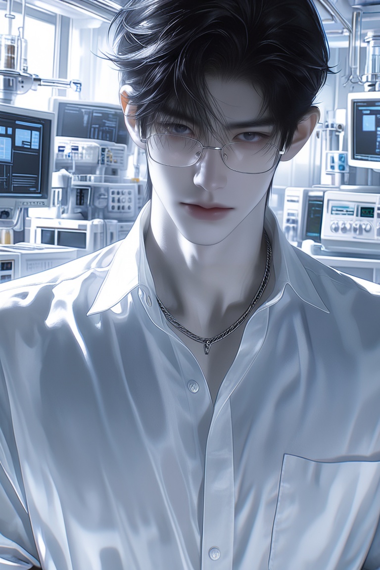 1male,  solo,  black hair by Aily on Tensor.Art