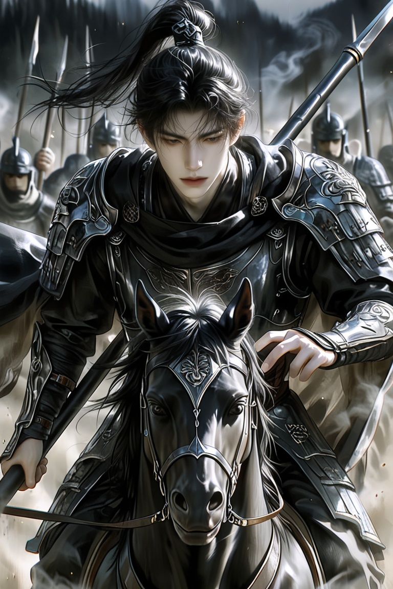 1male,  solo,  black hair by Aily on Tensor.Art