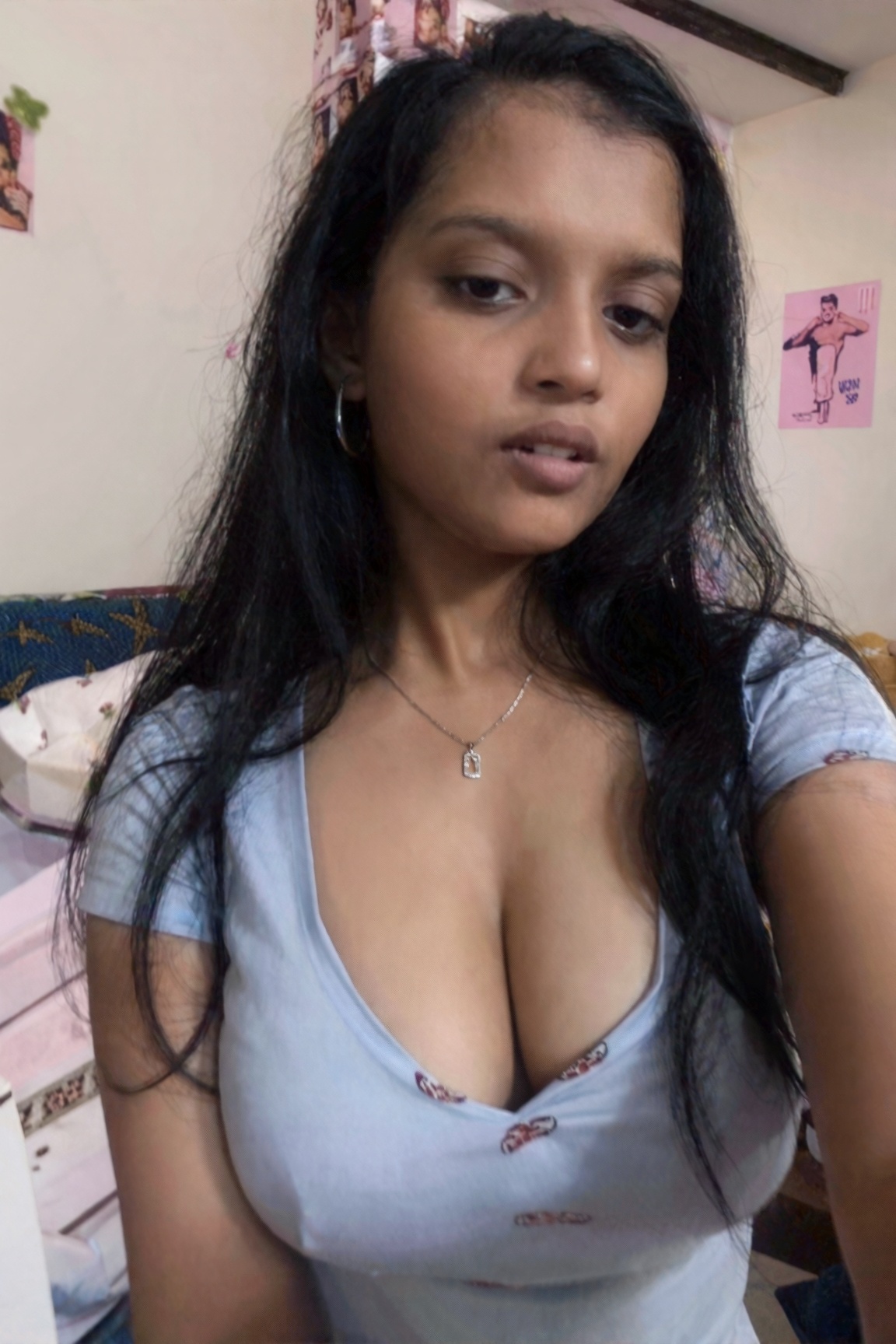 Indian girl 24 years ,  medium breasts,  cleavage on Tensor.Art