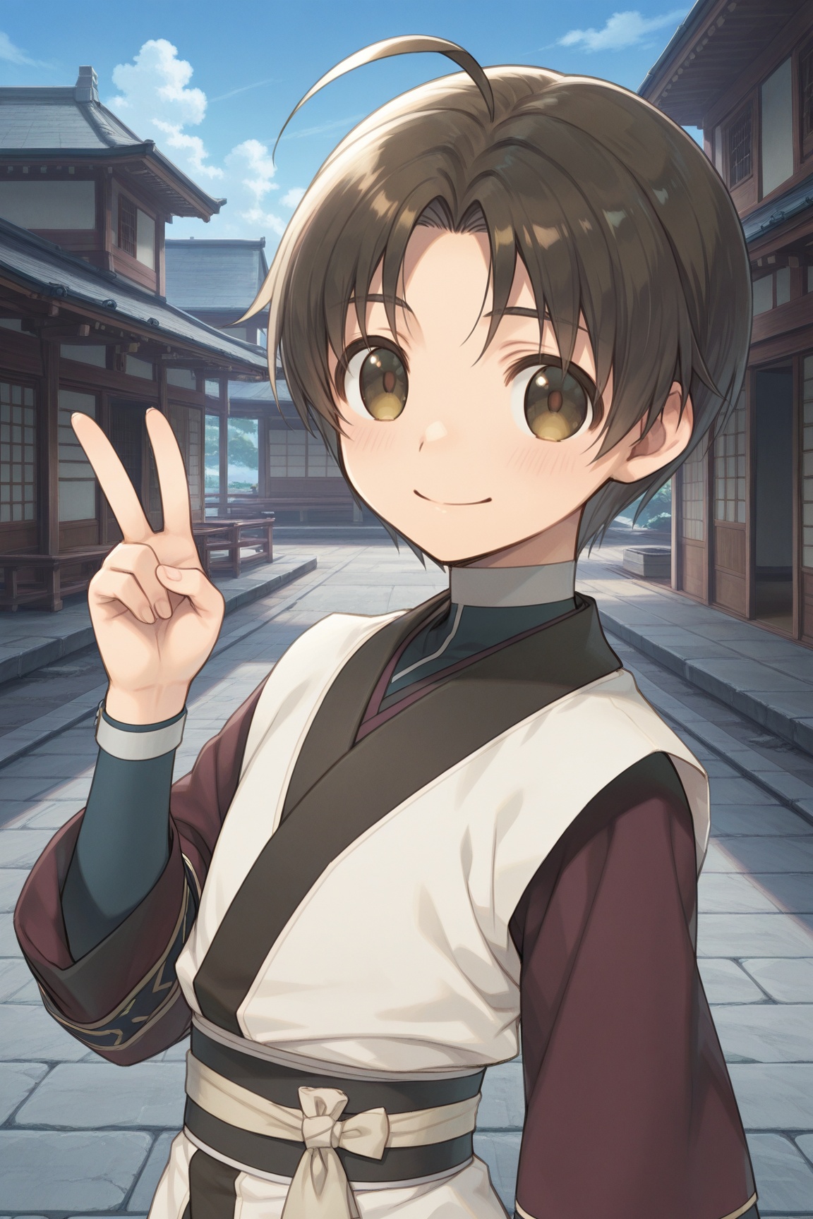 asato,  brown hair,  brown eyes by 25kkai on Tensor.Art