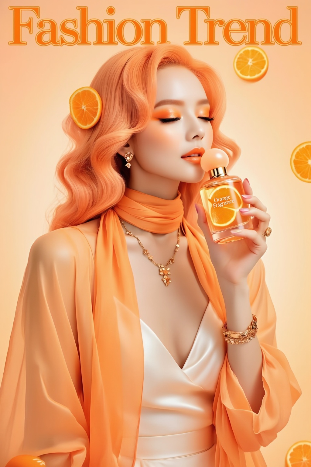 Inspiration: Orange,  perfume,  clothing on Tensor.Art