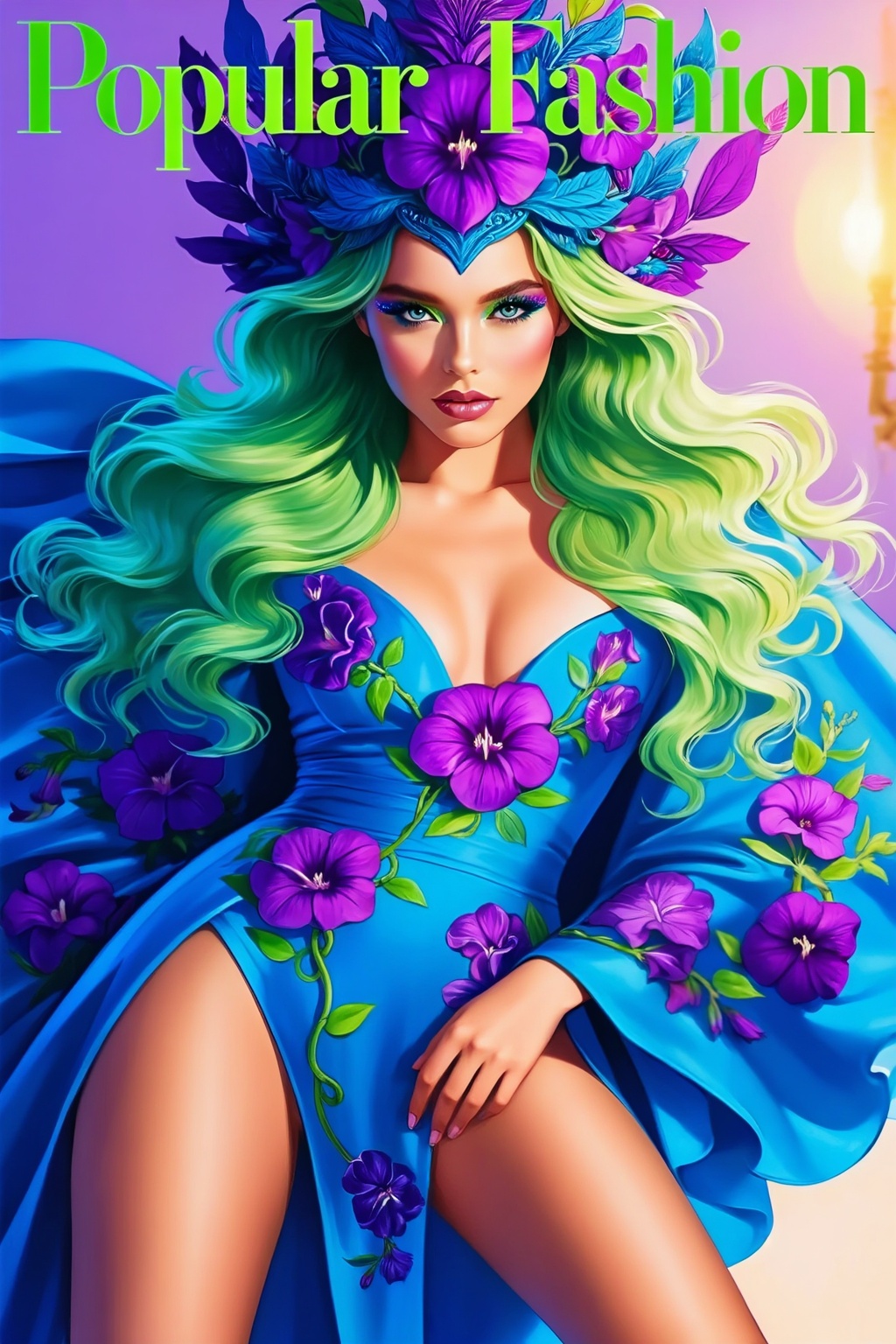 Top quality. Inspiration: Cover design. Cover: A long-haired young woman gazes intently at the camera,  wearing a headdres...