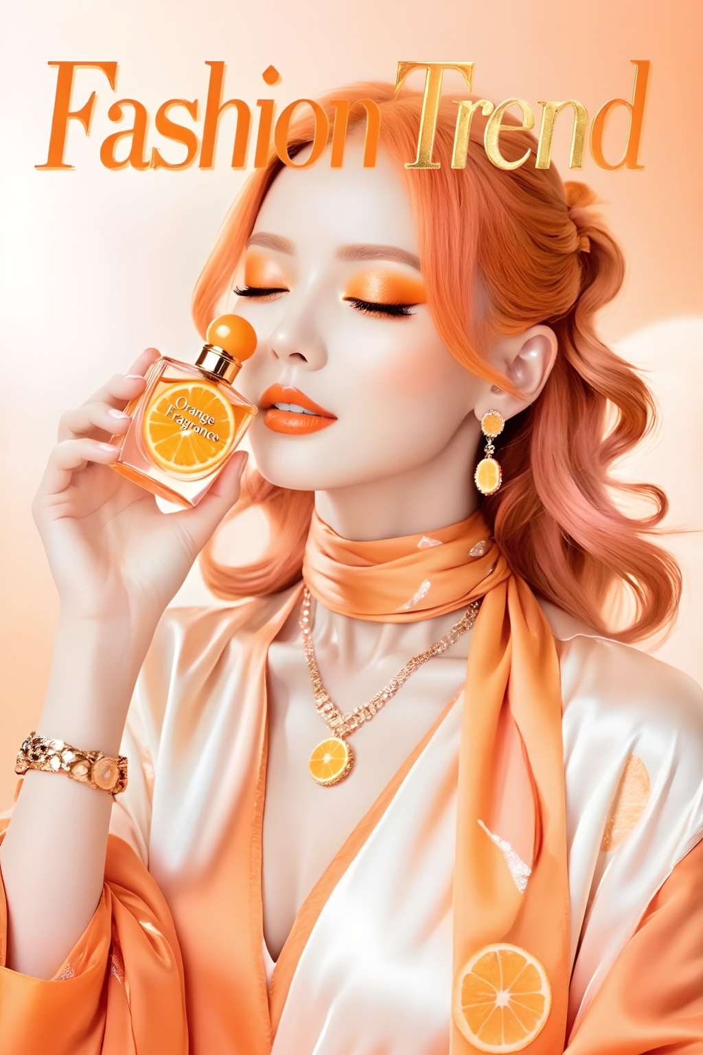 Inspiration: Orange,  perfume,  clothing on Tensor.Art