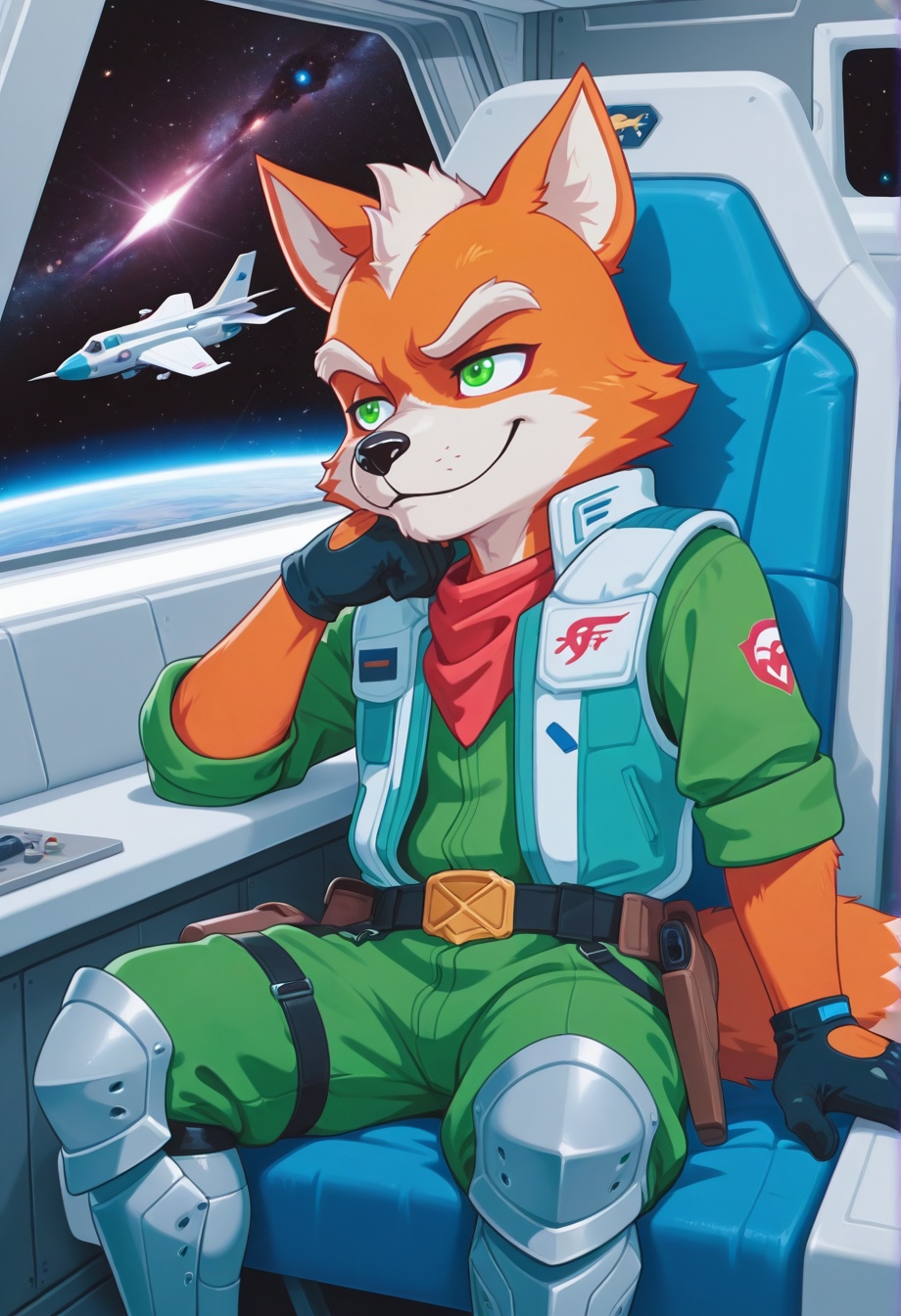 foxmgm,  green eyes,  green jumpsuit on Tensor.Art