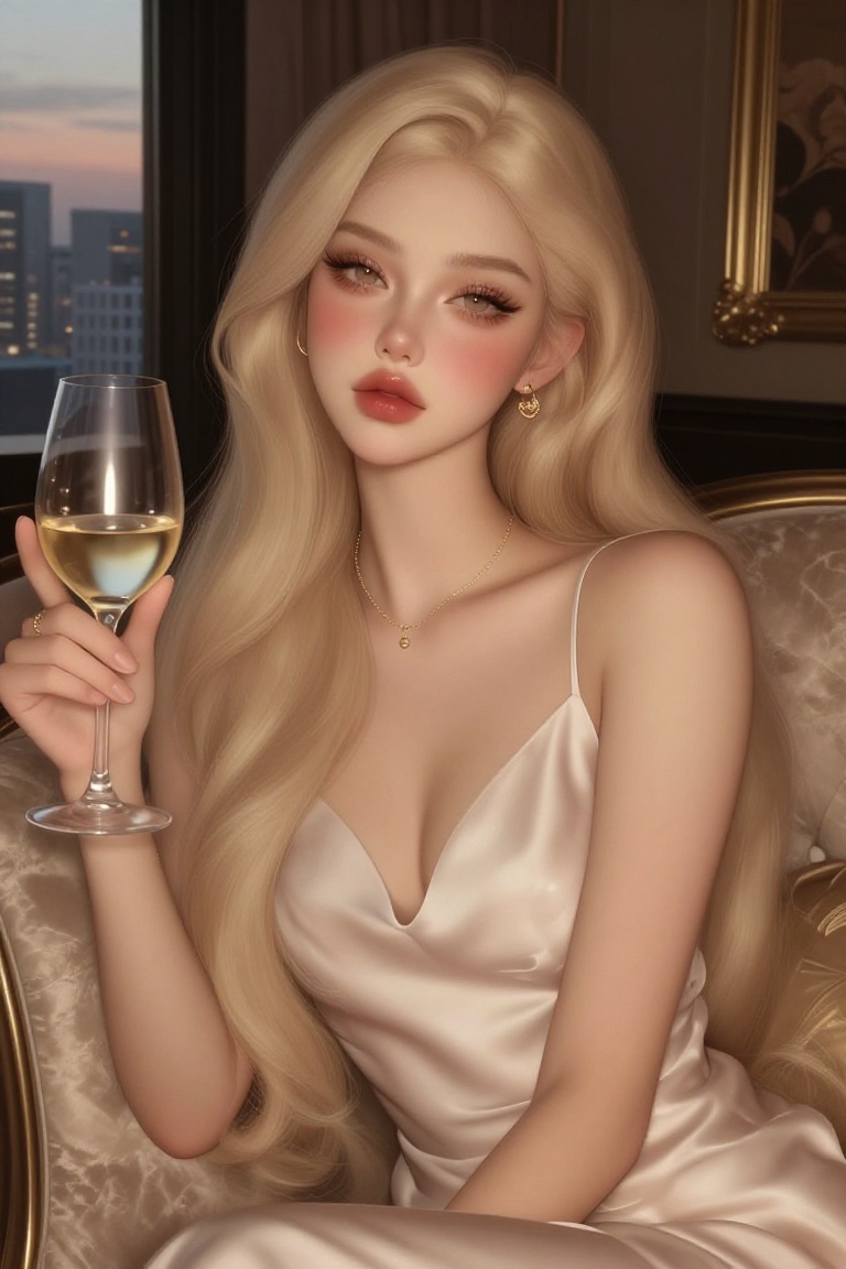 portrait of a beautiful girl,  flawless skin,  soft blush on Tensor.Art