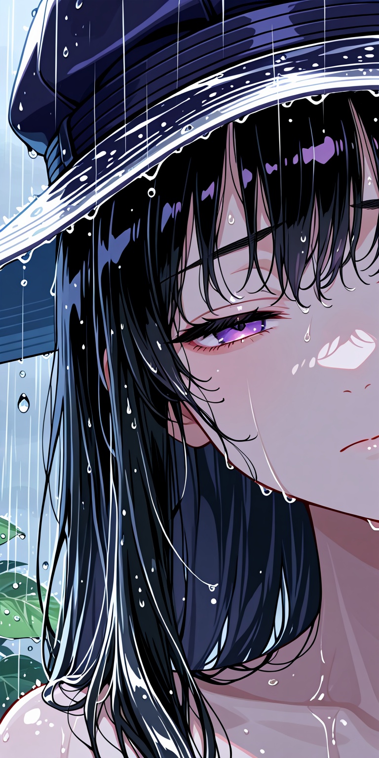 closed mouth,  wet,  water drop on Tensor.Art