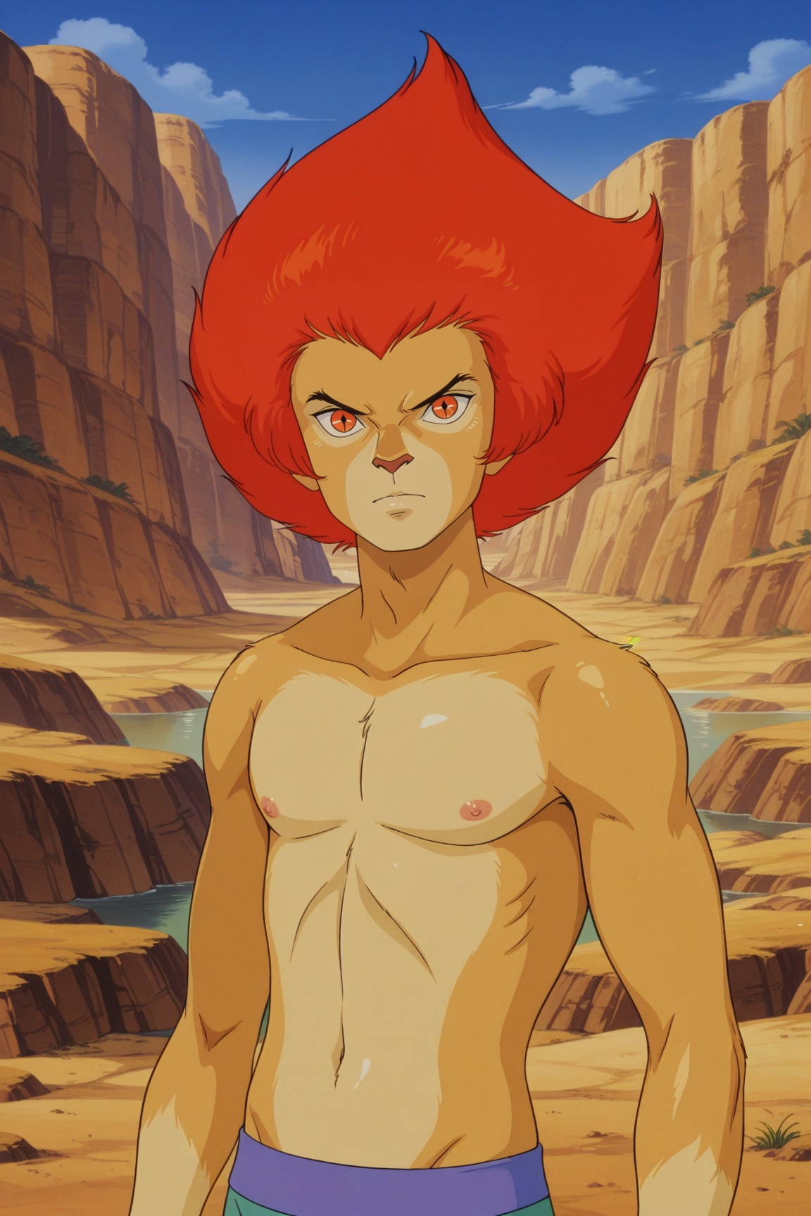 lion-o,  furry male,  two-tone fur by 25kkai on Tensor.Art