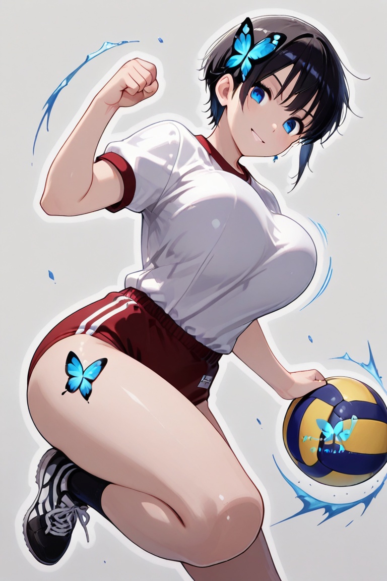 Action receive JAMP Volleyball BURUMA,  (beautiful BURUMA)masterpiece,  best quality on Tensor.Art