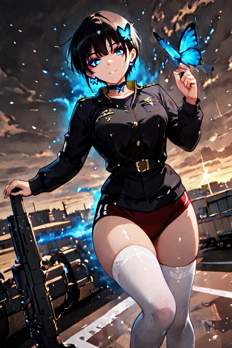 single_color_theme,  dark_background (tattoo,  heart & buruma 、glowing_tattoo on Tensor.Art