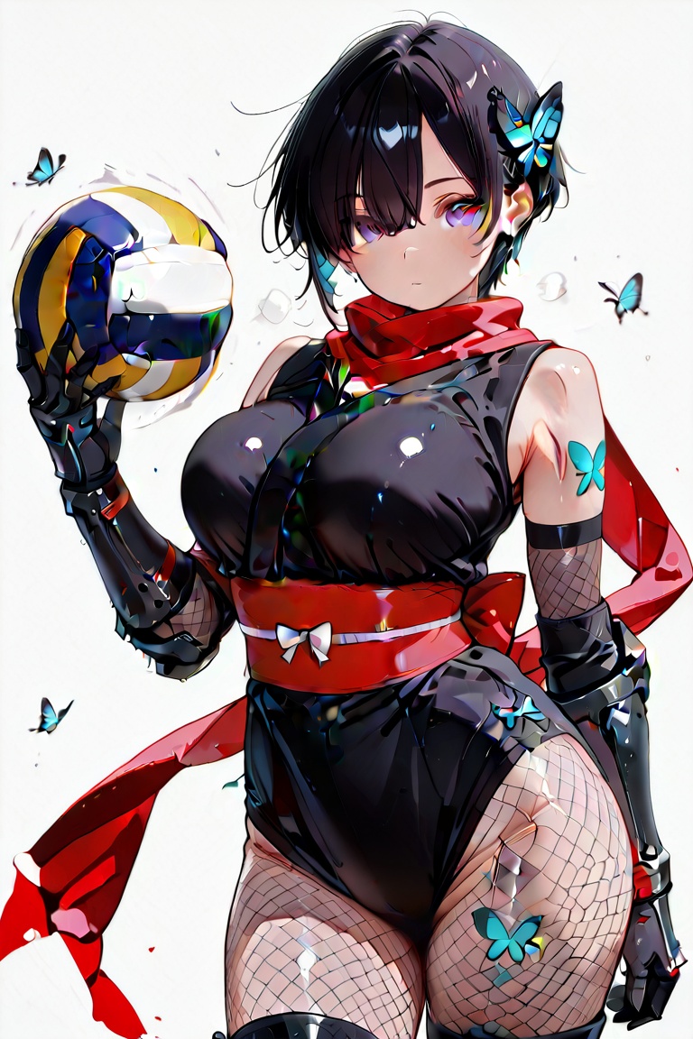 BURUMA Ninja (Beautiful breasts,  tattoos on clothing) Ninja outfit & BURUMA ,  Very short hair on Tensor.Art