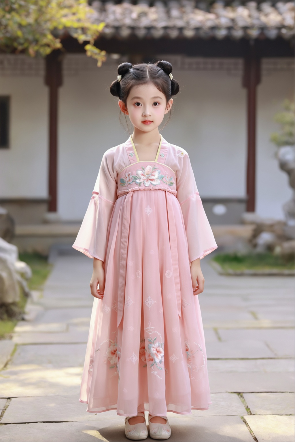 David Hamilton photography,  10-year-old East Asian Chinese girl,  double bun hairstyle on Tensor.Art
