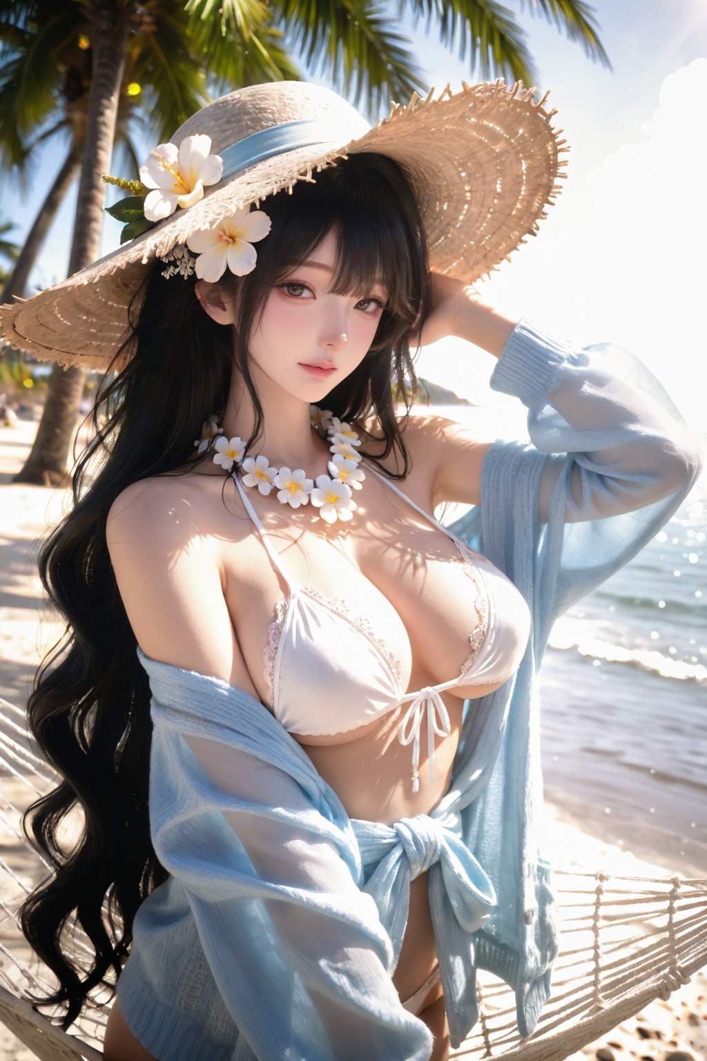 1 woman,  (big boobs),  asian woman on Tensor.Art