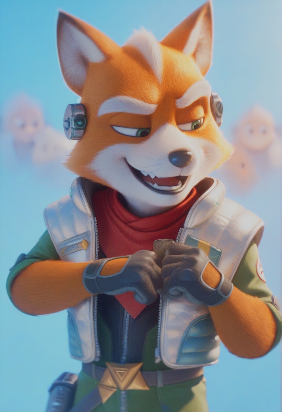 foxmgm,  solo,  smile on Tensor.Art