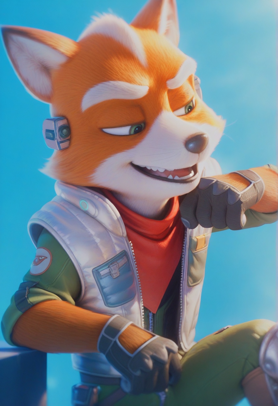 foxmgm,  solo,  smile on Tensor.Art