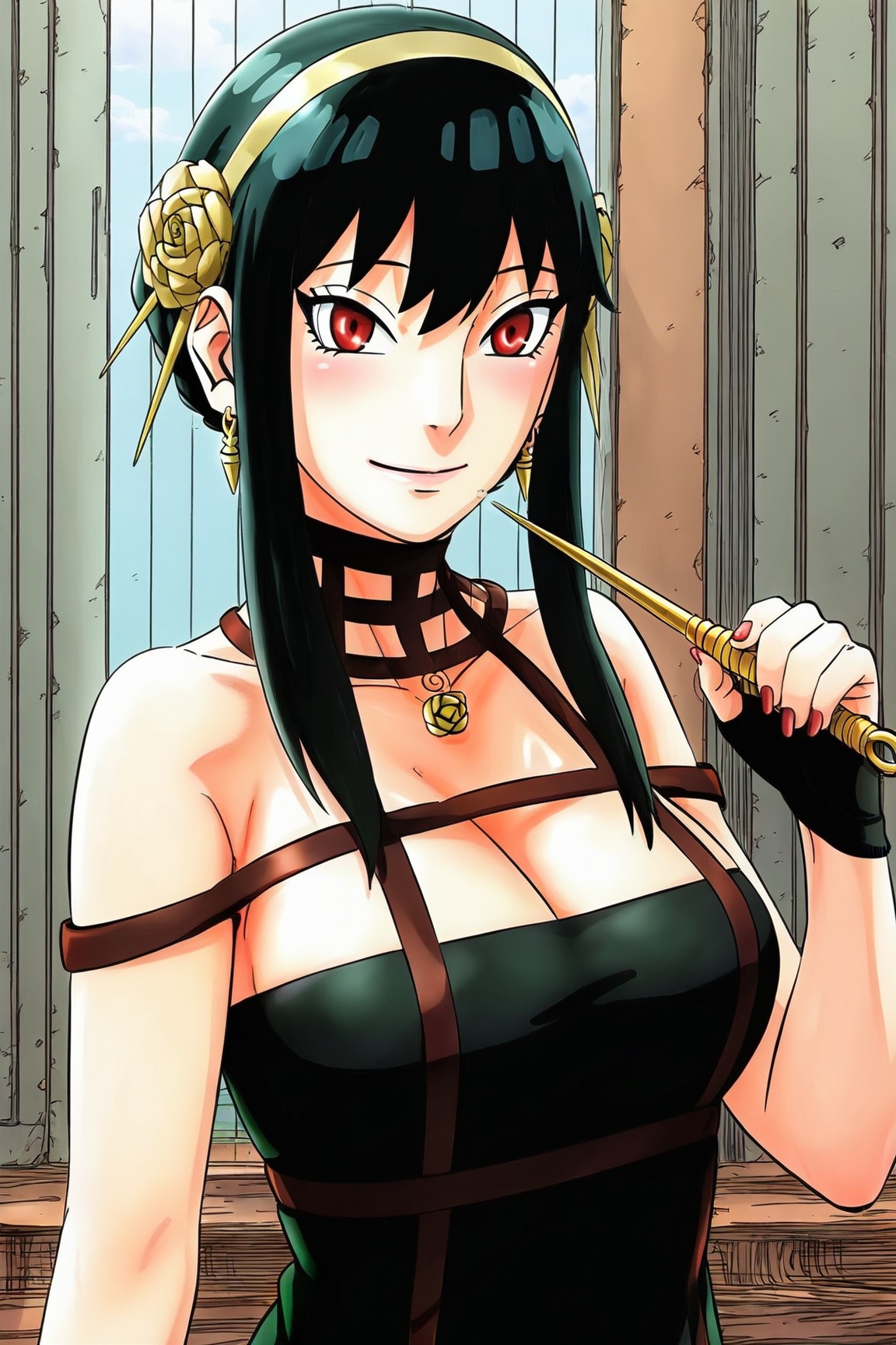 1girl,  yor briar,  smile on Tensor.Art