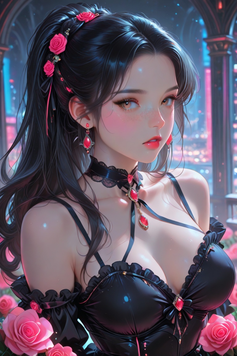 1girl,  flower,  solo on Tensor.Art