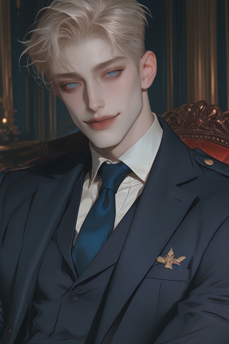 (One boy) A handsome boy,  the impeccably dressed and strict student council president,  with pale skin on Tensor.Art