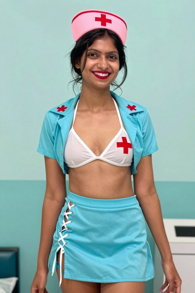 hasa_fullbody_girl A ultra low angle low view photo shot of young smile face red lipstick tamil girl,  smile face,  teeth...