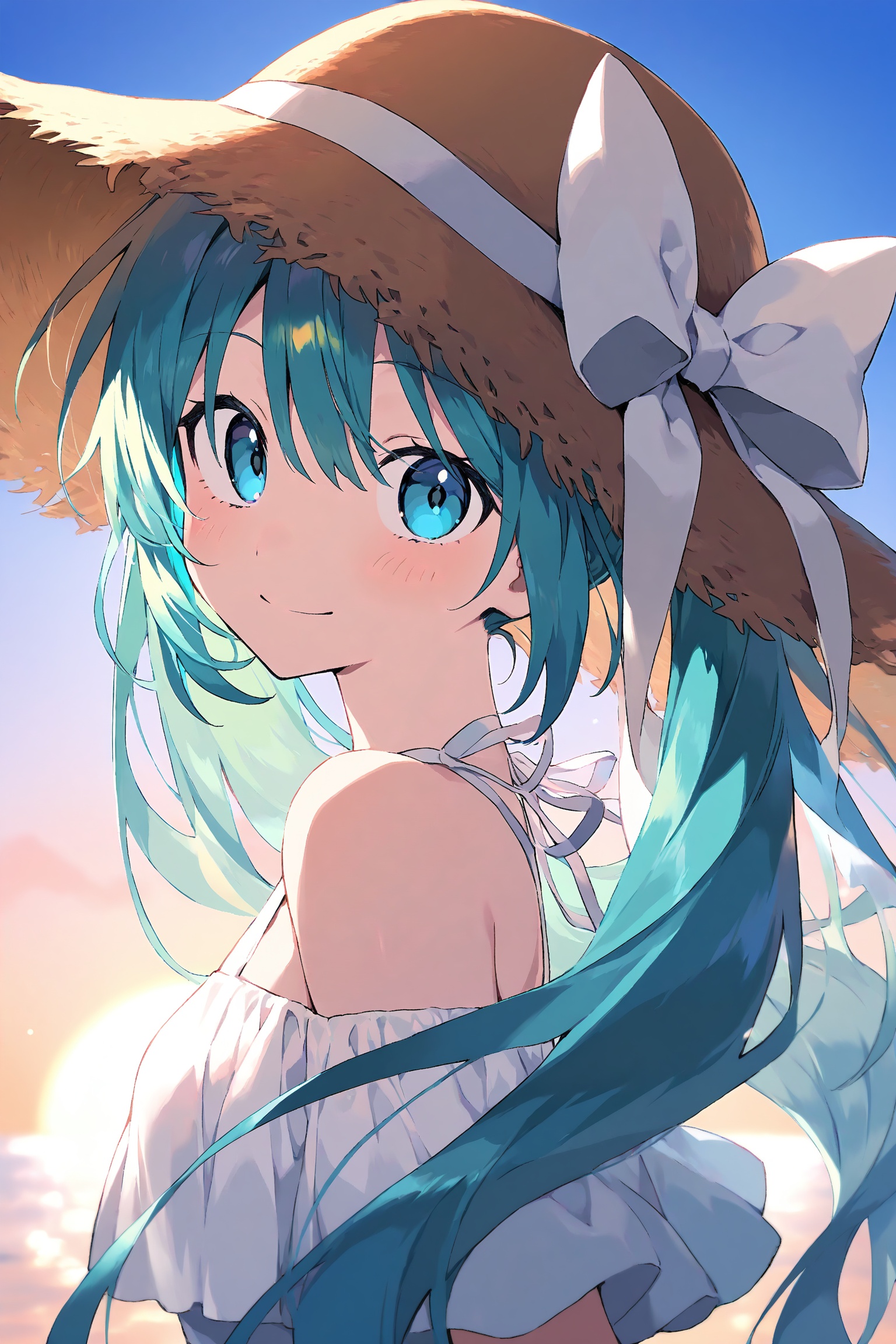 1girl,  bangs,  bare_shoulders on Tensor.Art