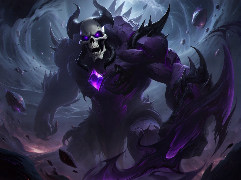 LMMX,  英雄联盟风格原画,  巨型暗影魔像怪物 by YX8954 on Tensor.Art