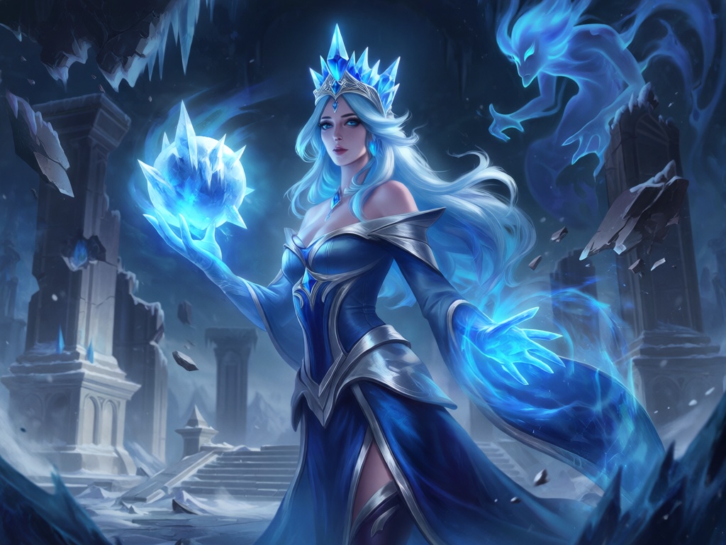 LMMX,  英雄联盟风格原画,  女性魔法师角色 by YX8954 on Tensor.Art