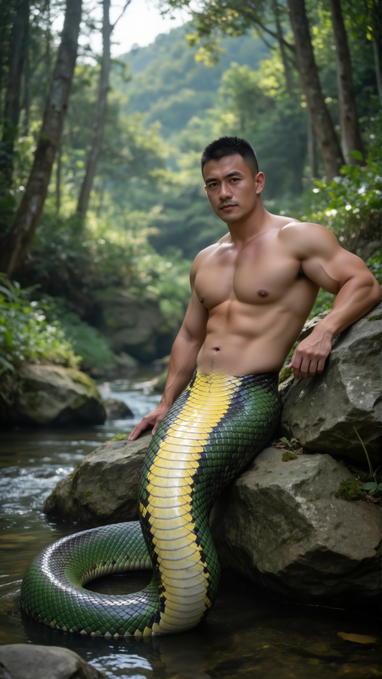 蛇人男性-ZIB by 一起旅行 on Tensor.Art