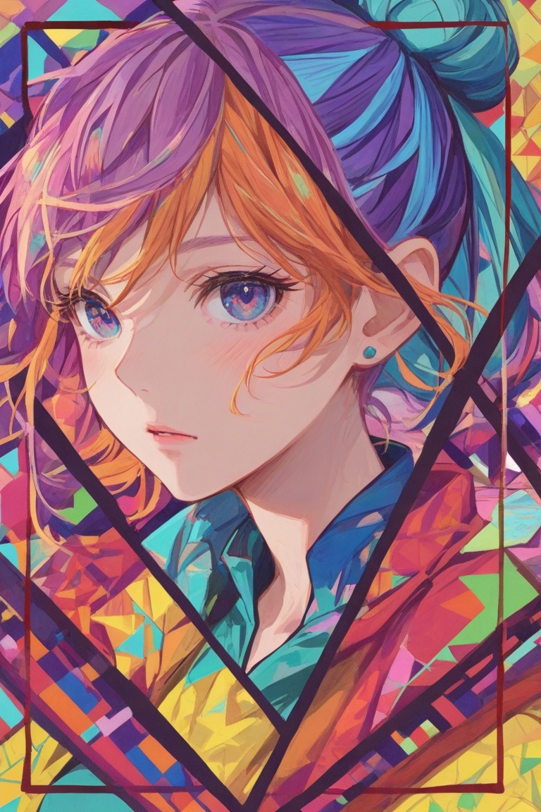 1girl,  Trispectra,  abstract painterly on Tensor.Art