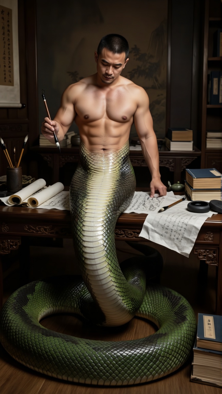 蛇人男性-ZIB by 一起旅行 on Tensor.Art