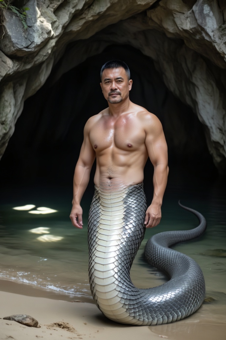 蛇人男性-ZIB by 一起旅行 on Tensor.Art