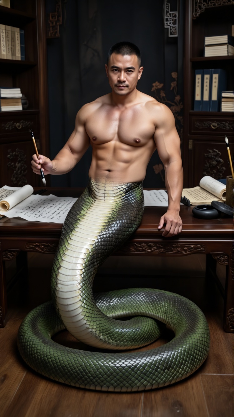 蛇人男性-ZIB by 一起旅行 on Tensor.Art