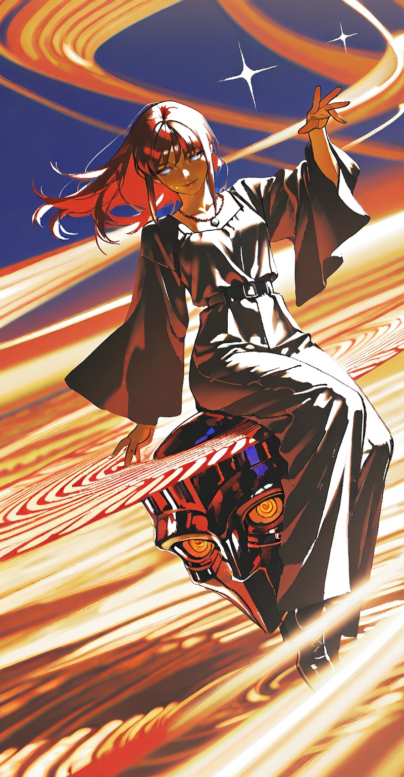 ((Emphasize a blend of anime aesthetics with painterly digital rendering techniques)),  the use of light and shadow create...