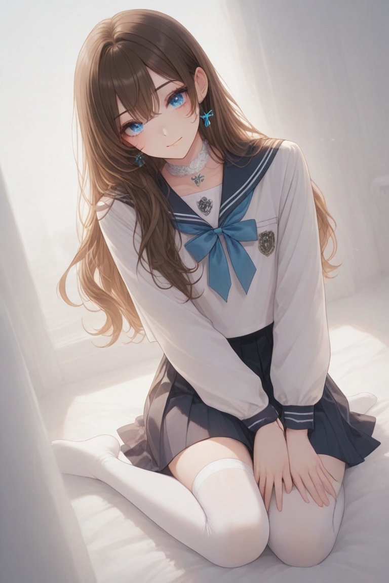 A Cute Cross-Dressing Boy,  androgynous beauty,  Beautiful eyes on Tensor.Art