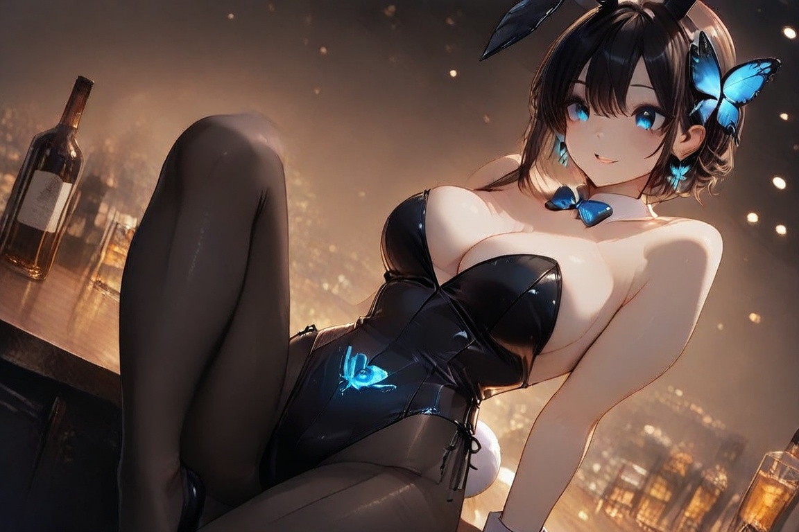 Beautiful bunny girl,  Beautiful breasts,  full breasts on Tensor.Art