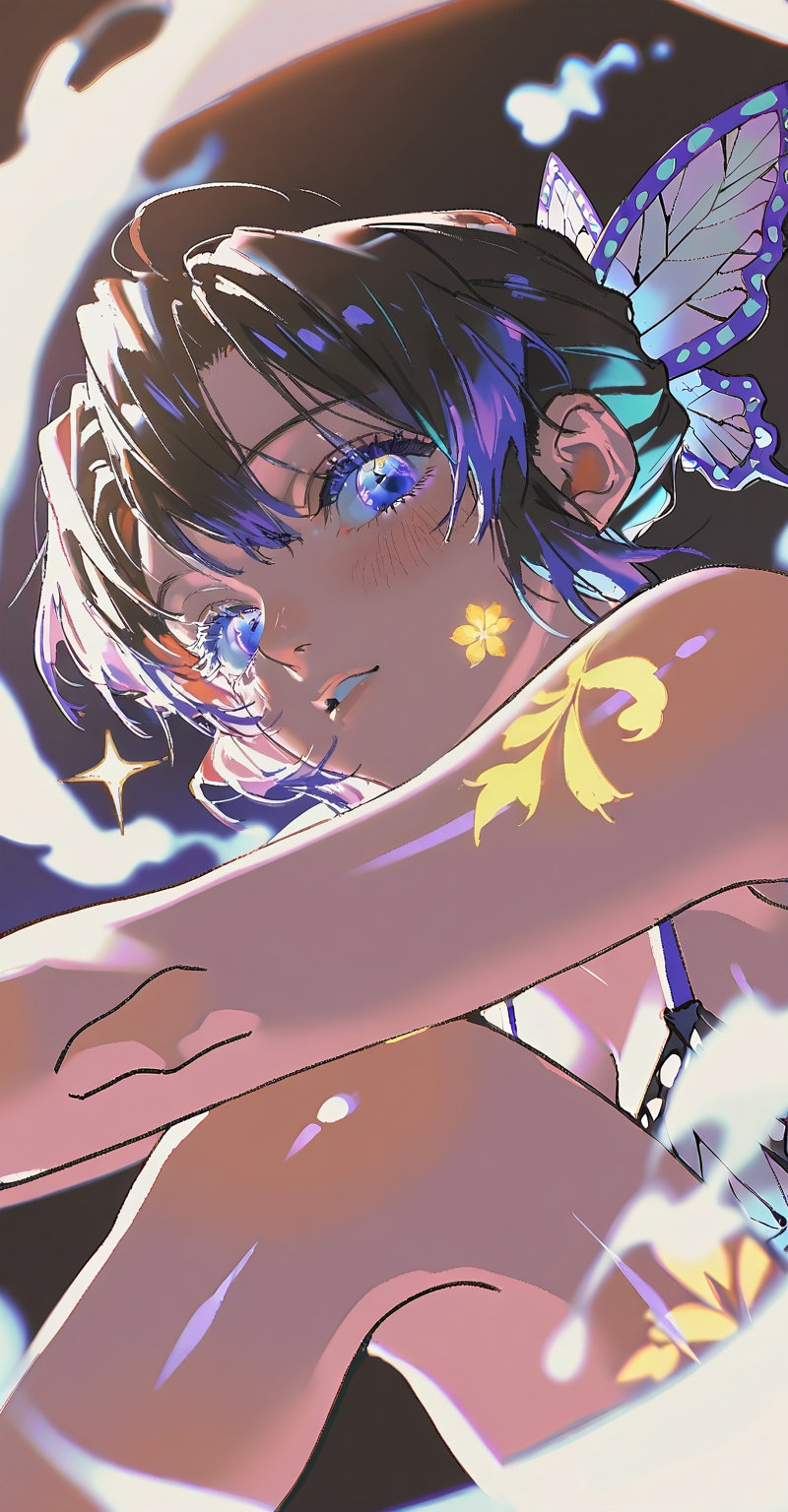 solo,  looking at viewer,  blue eyes on Tensor.Art