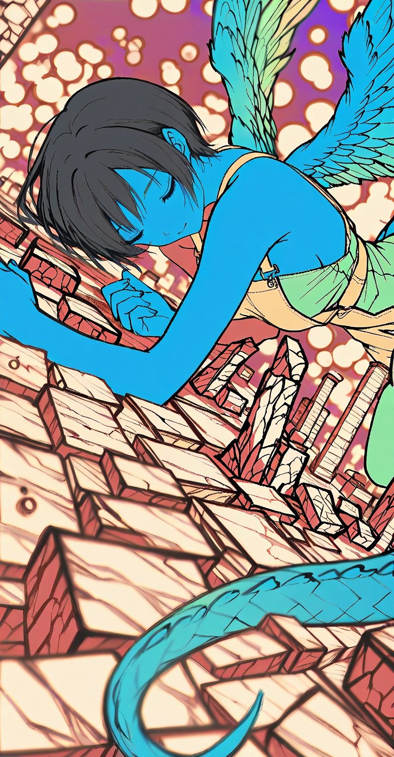 Colors are: light red base and gray gradient. ,  (depth of field,  foreshortening). flat color on Tensor.Art