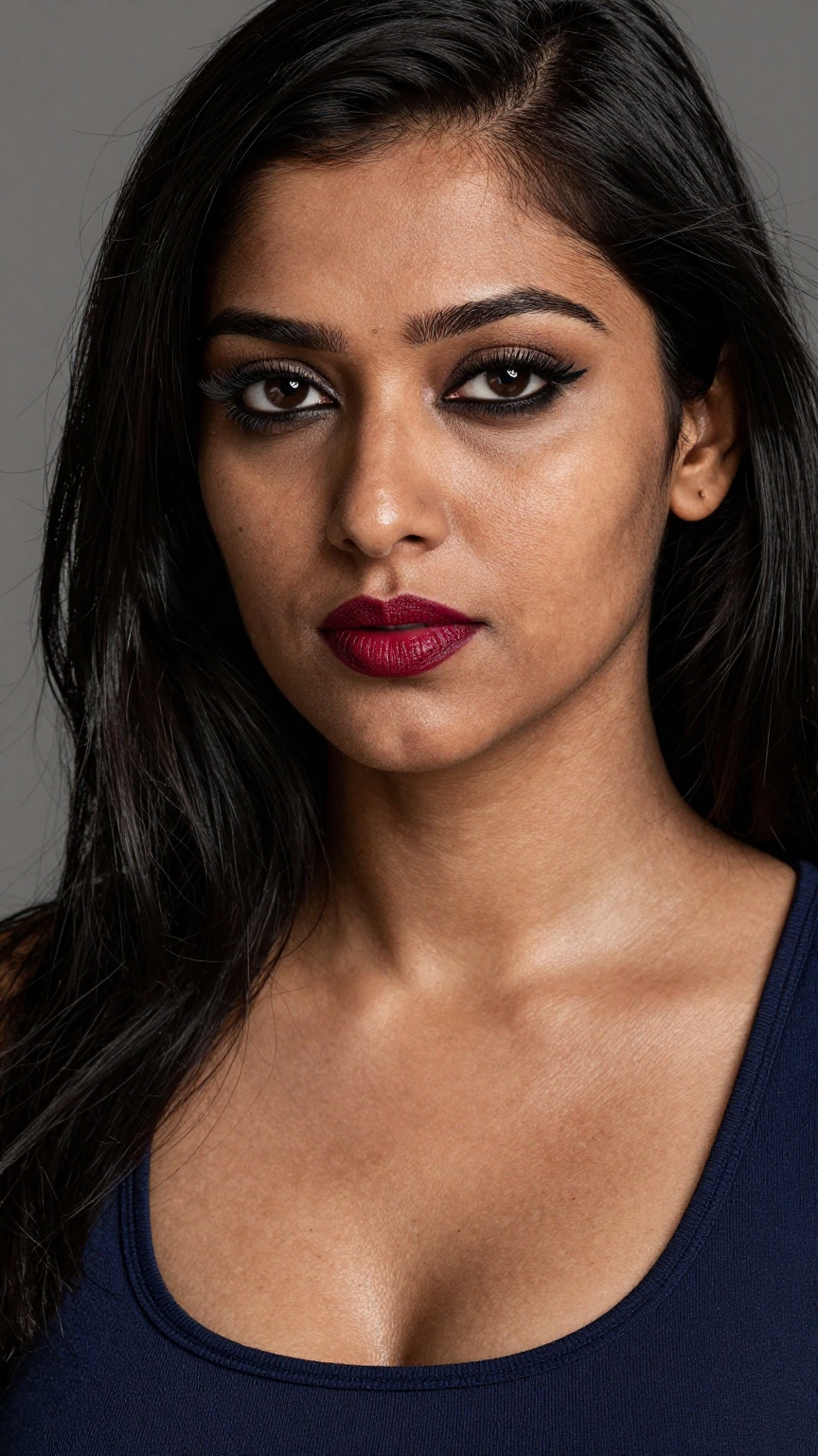 A medium shot images of a South Asian woman,  detailed face,  Long hair on Tensor.Art