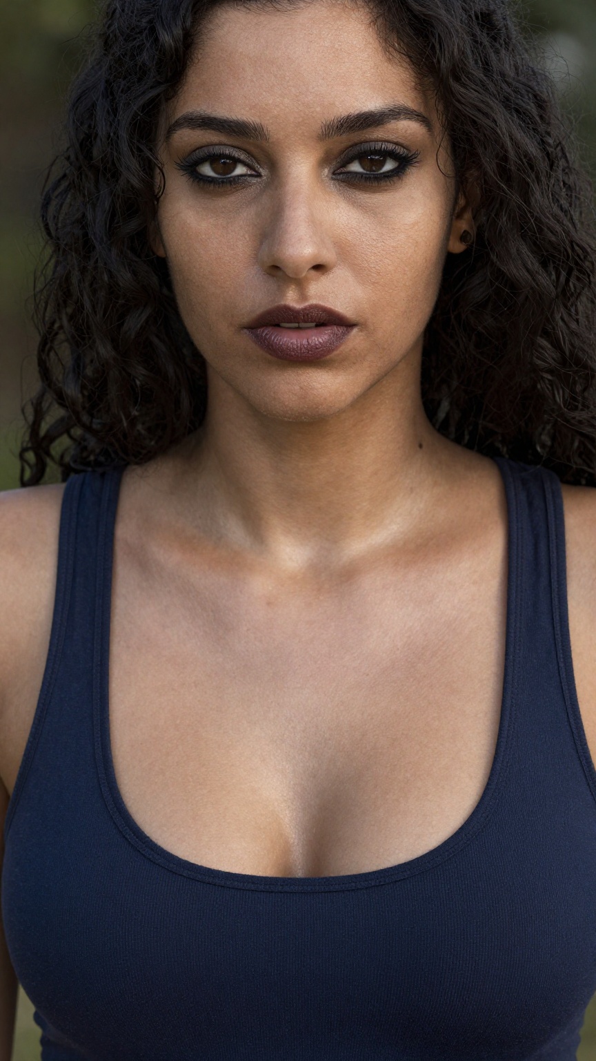 A medium shot images of a woman,  detailed face,  Long curly hair on Tensor.Art