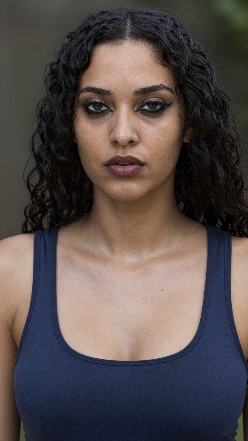 A medium shot images of a woman,  detailed face,  Long curly hair on Tensor.Art