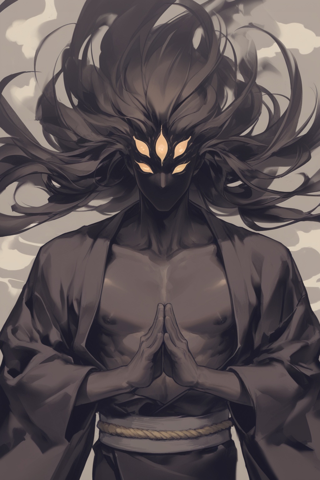 solo,  1boy,  long hair on Tensor.Art