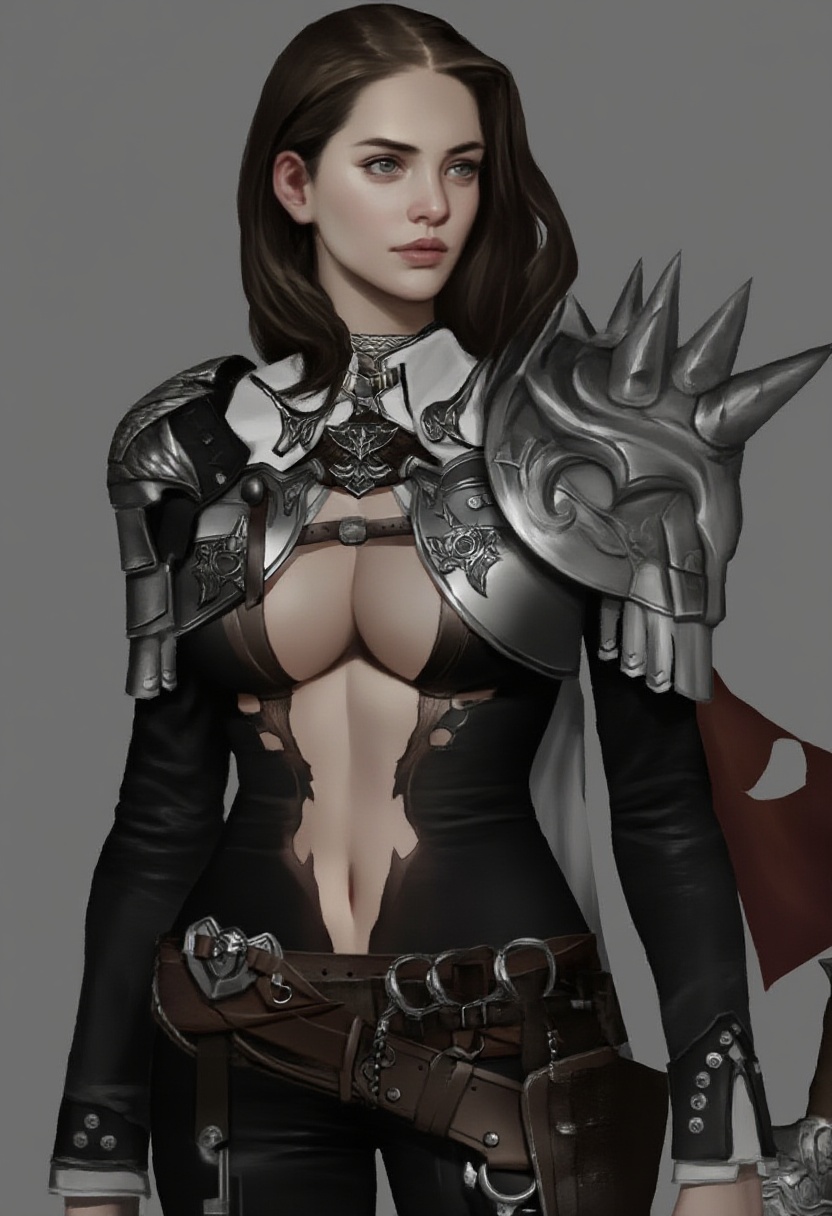Digital art of a beautiful,  slender woman with medium breasts,  wearing a revealing on Tensor.Art