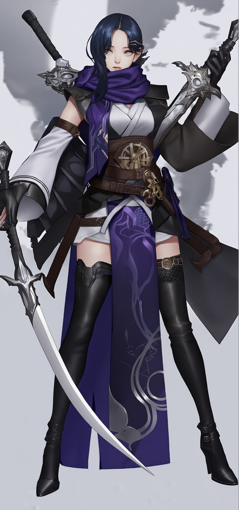 1girl,  long hair,  weapons on Tensor.Art