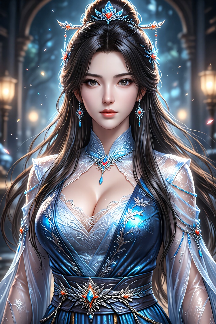 古风蓝裙美人 by bkz不可知 on Tensor.Art