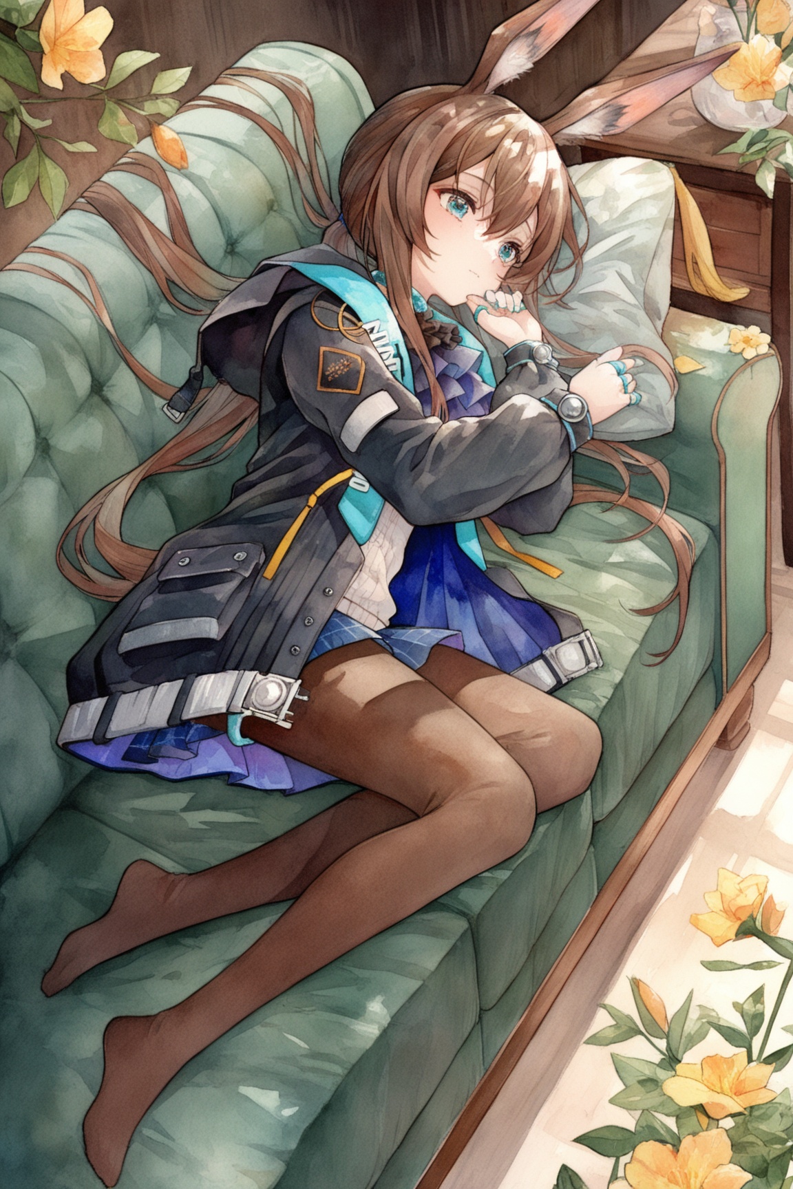 1girl,  amiya \(arknights\),  arknights on Tensor.Art
