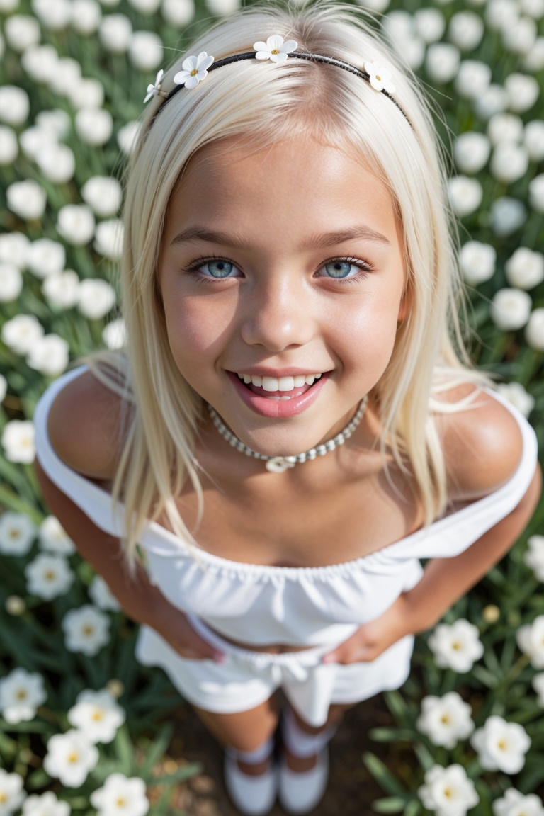 High-resolution award-winning photography of an 18-year-old,  a stunningly beautiful very young preteen girl from GERMANY....