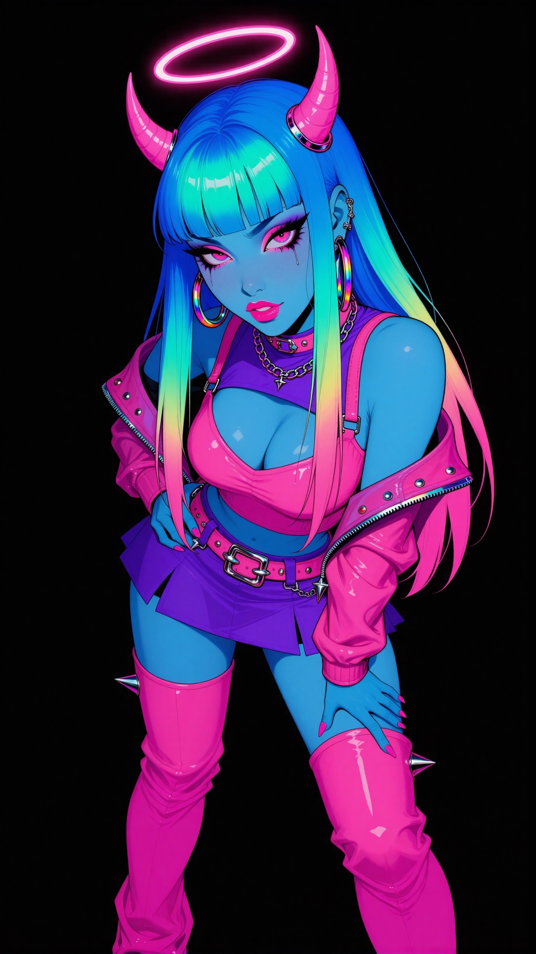 Create a photorealistic 90s anime punk rock masterpiece with the highest quality and newest aesthetics,  using high-res te...