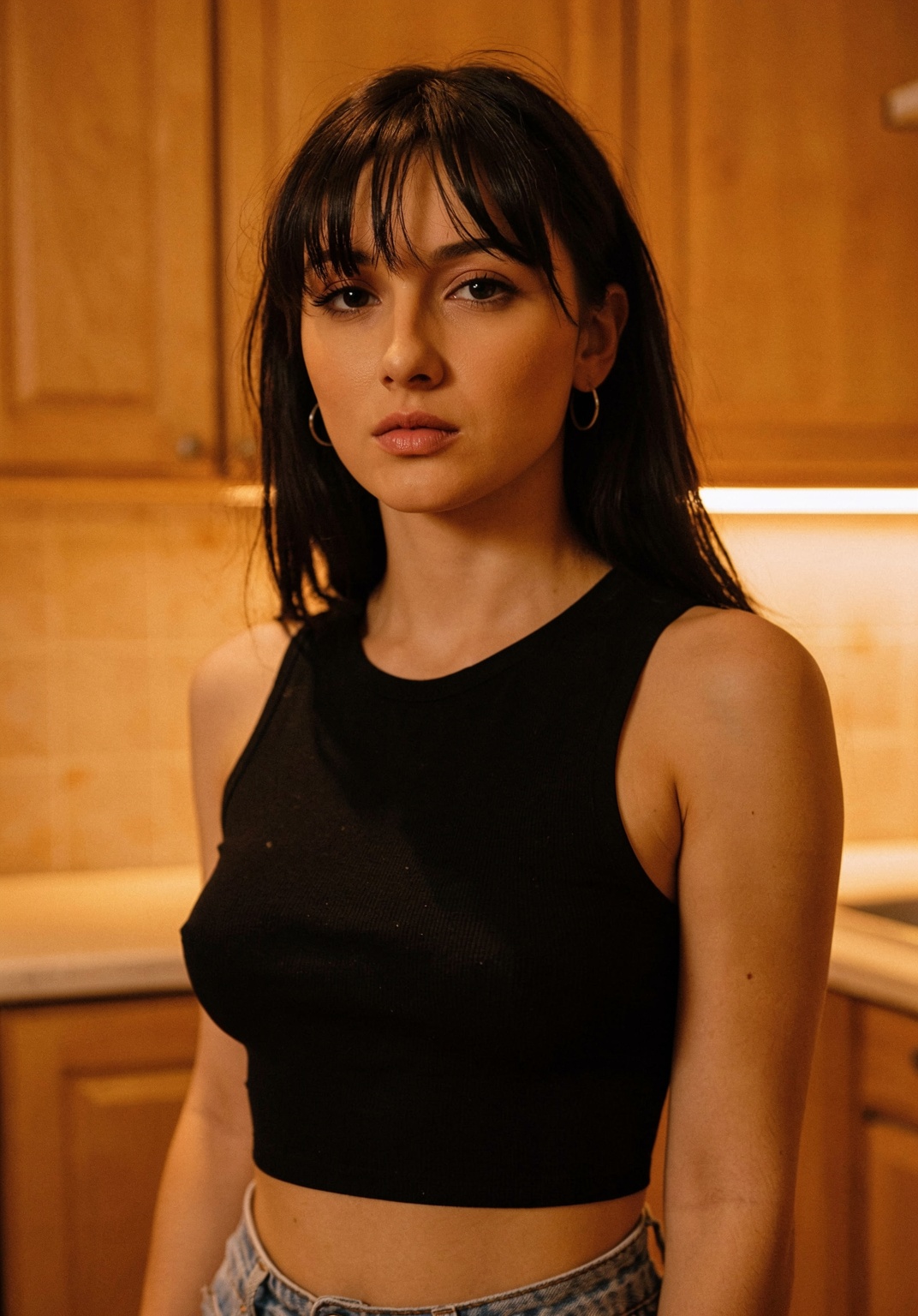 A cinematic,  high-definition portrait of a breathtaking 23-year-old French woman with Parisian-style elegance,  captured...