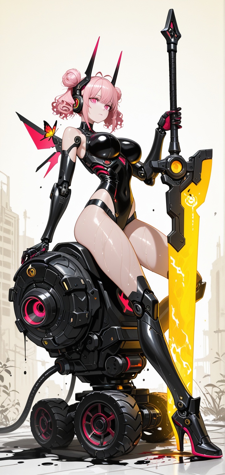 1girl,  huge boobs,  cyborg on Tensor.Art
