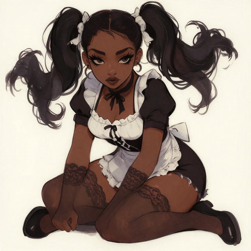 1female,  dark skinned female,  brown skin on Tensor.Art