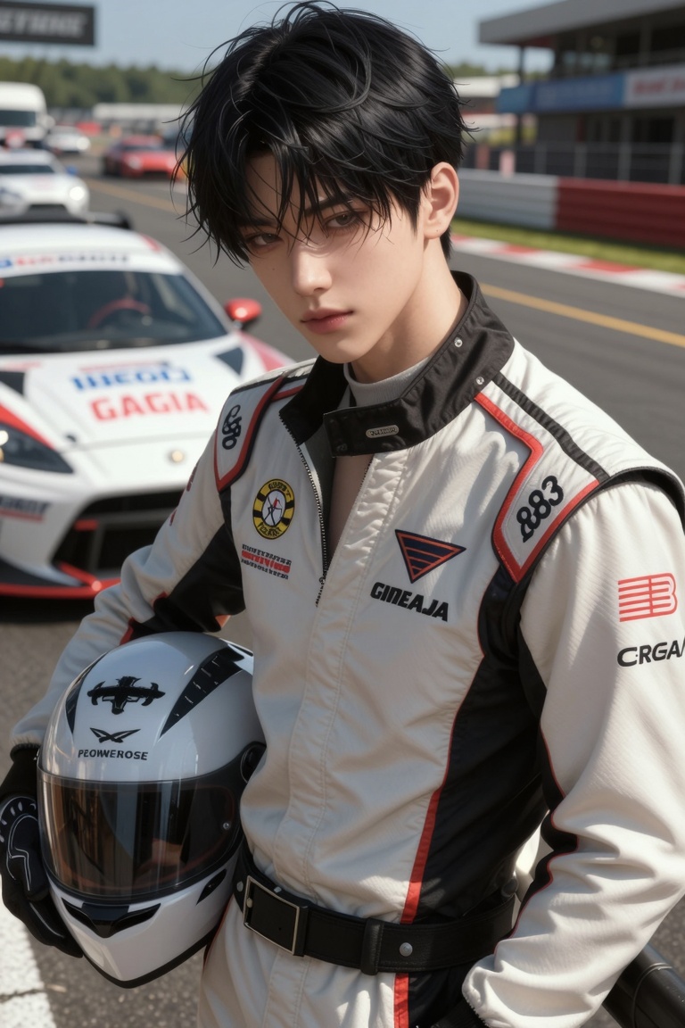 1boy,  korean racing driver idol,  attractive face on Tensor.Art